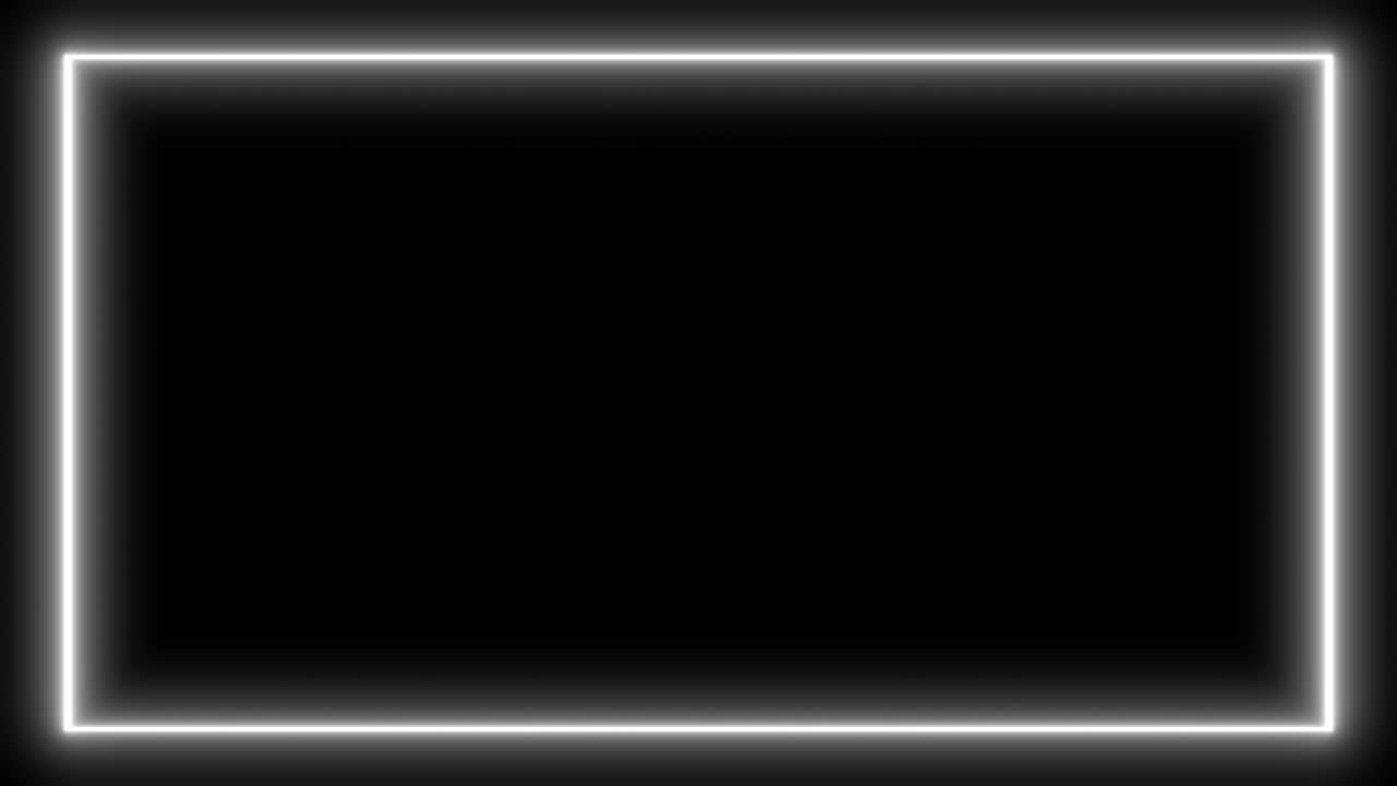 marco de neón. marco de neó abstracto animación en bucle azul y púrpura. marco de led con espacio. bucle de línea brillante.