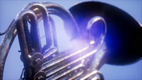 french horn with dof and lense flairs