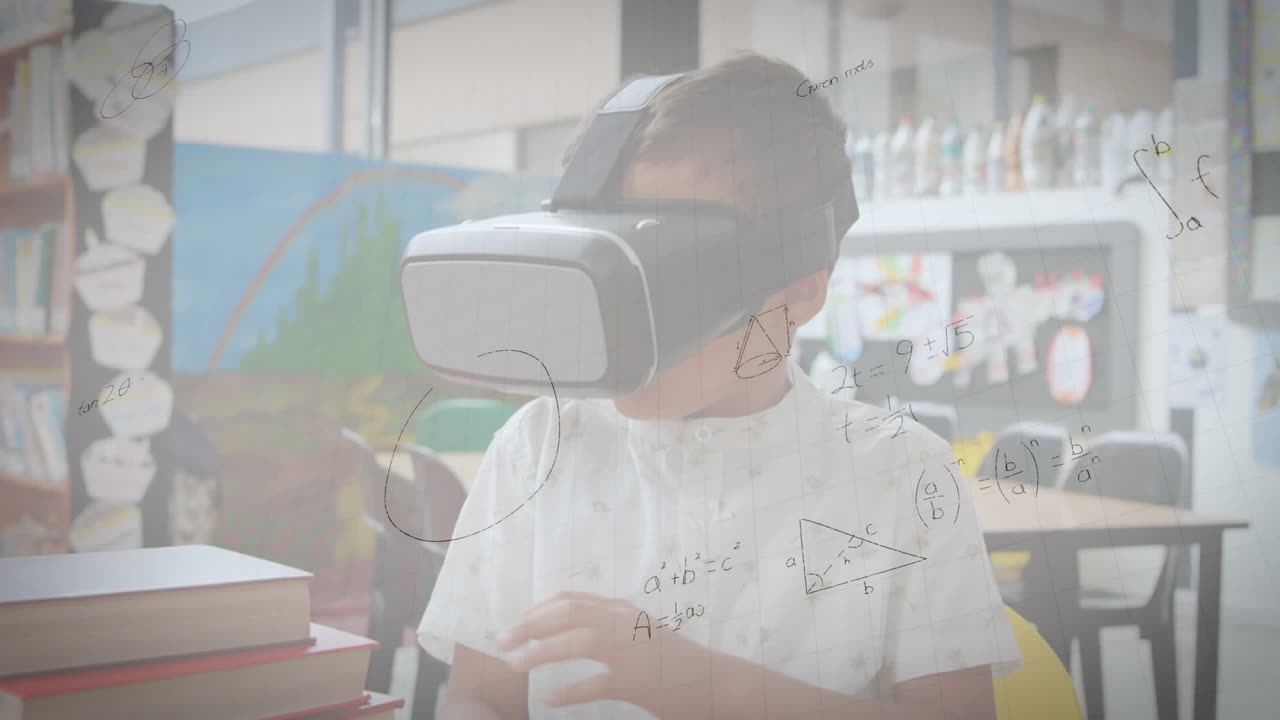 vr 헤드 ⁇ 을 사용하여 학교생을 대상으로 수학 수식의 애니메이션