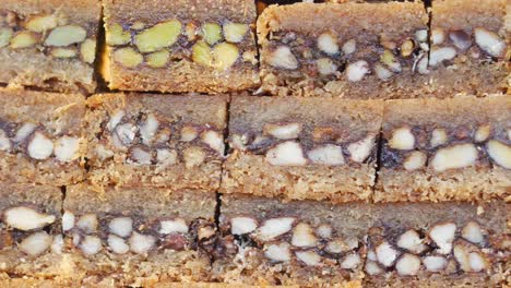 primer plano de la deliciosa baklava turca