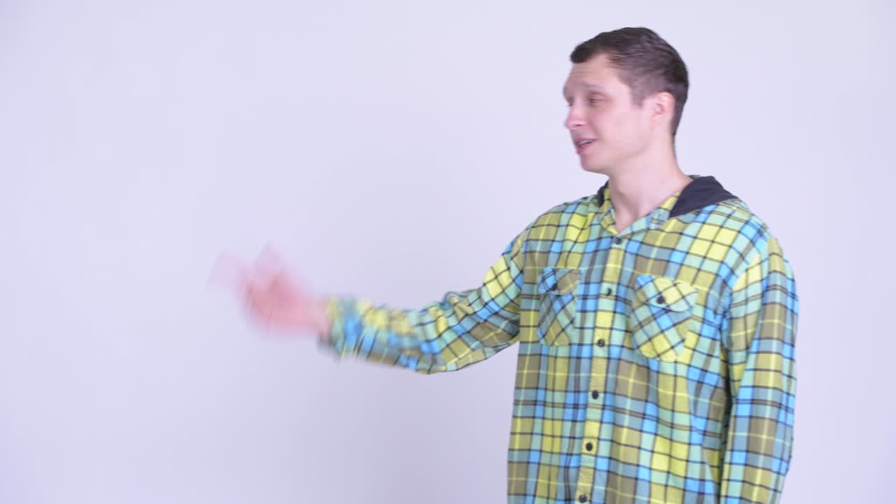 젊은 잘 생긴 hipster 남자