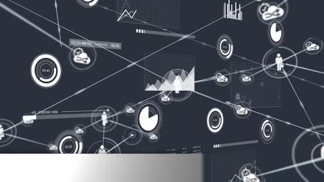 Animation-Von-Aktuellen-Nachrichtentexten,-Globus,-Datenverarbeitung-Und-Netzwerk-Von-Verbindungen