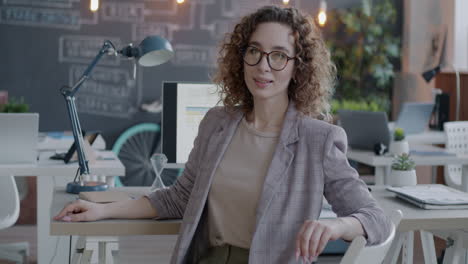 woman in modern office setting