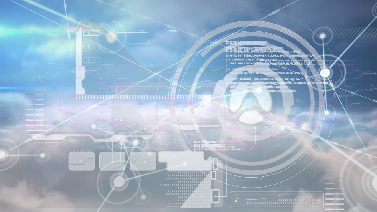 범위 스캐닝, 데이터 처리 및 연결 네트워크의 애니메이션