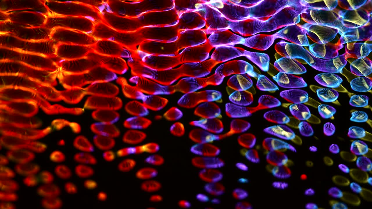 patrón de energía colorido concepto de galaxia brillando en el espacio. animación de fondo de espacio abstracto, luz brillante, proyección, círculo de partículas de estrellas brillantes. resolución 4k