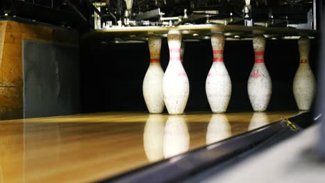 bowling pins on lane