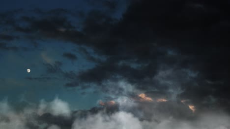 a cloud with a thunderstorm moved closer