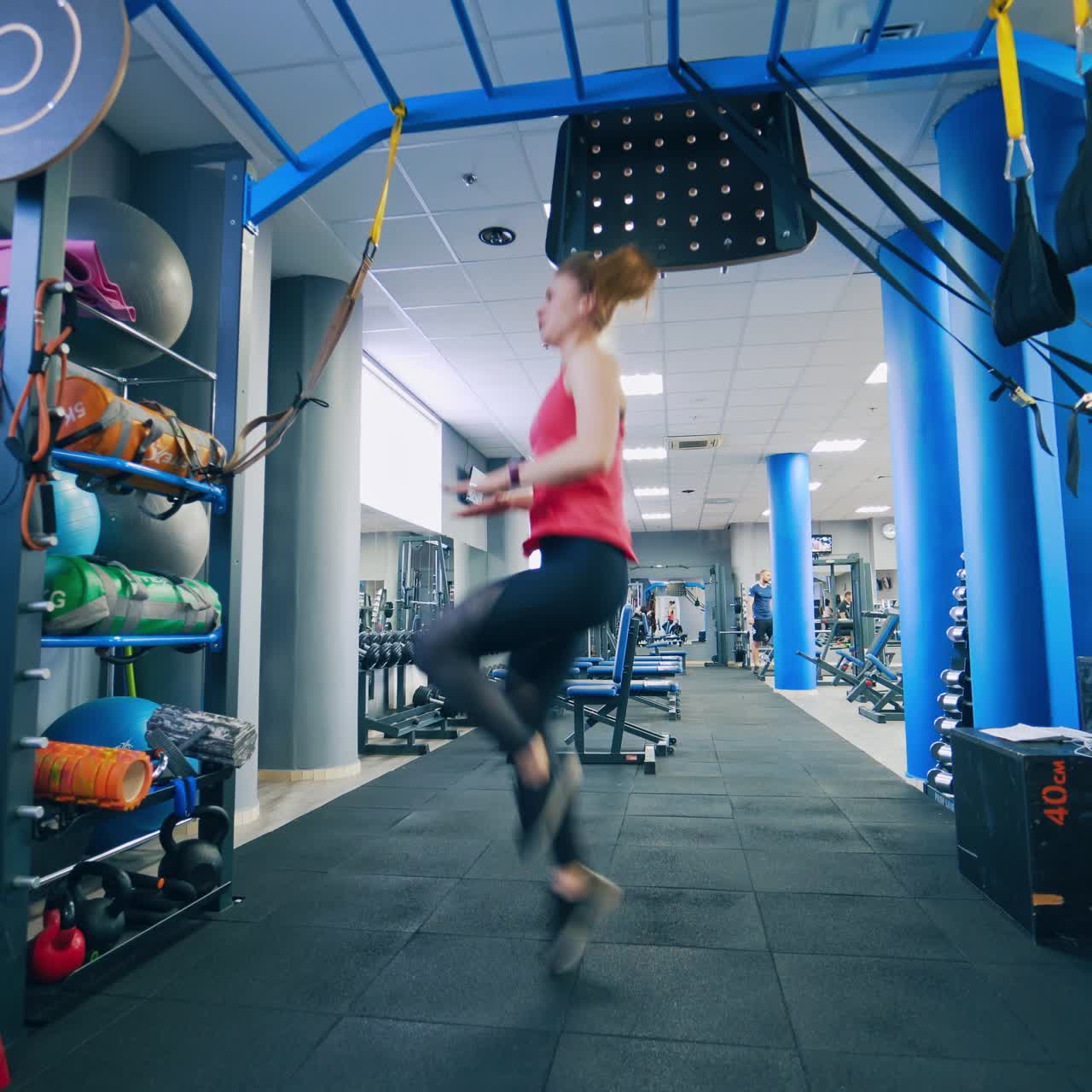 Woman training at gym