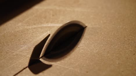 primer plano de una hoja de sierra circular
