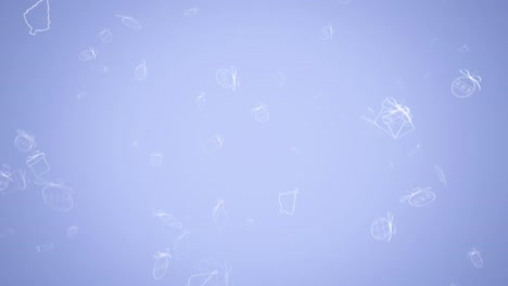 Animation-of-burning-antique-document-over-white-christmas-icons-falling-on-blue-background