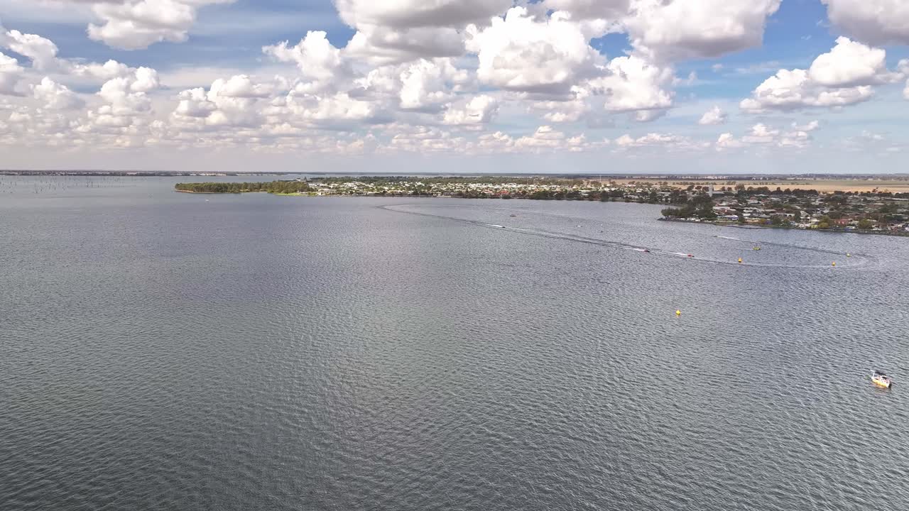 Powerboats racing on Lake Mulwala in the E C Griffith Cup at Yarrawonga 2025