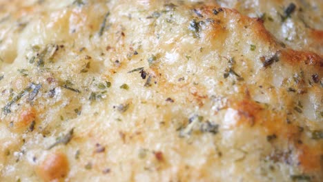 close-up of baked cheese bread