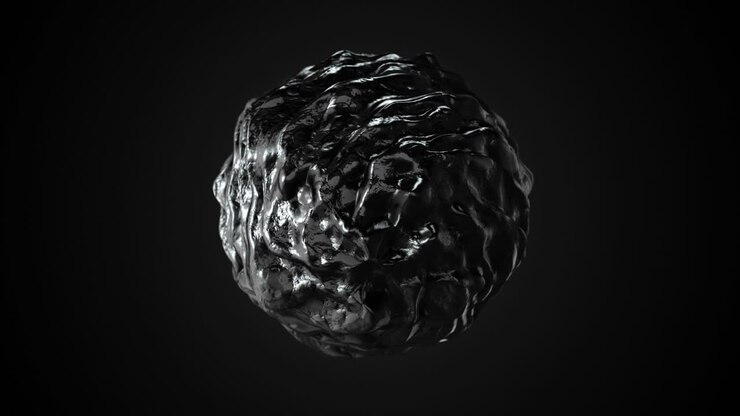 Abstract Black Liquid Sphere