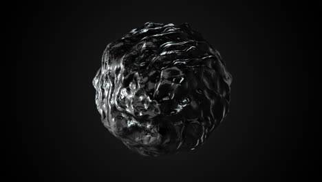 esfera líquida negra abstracta