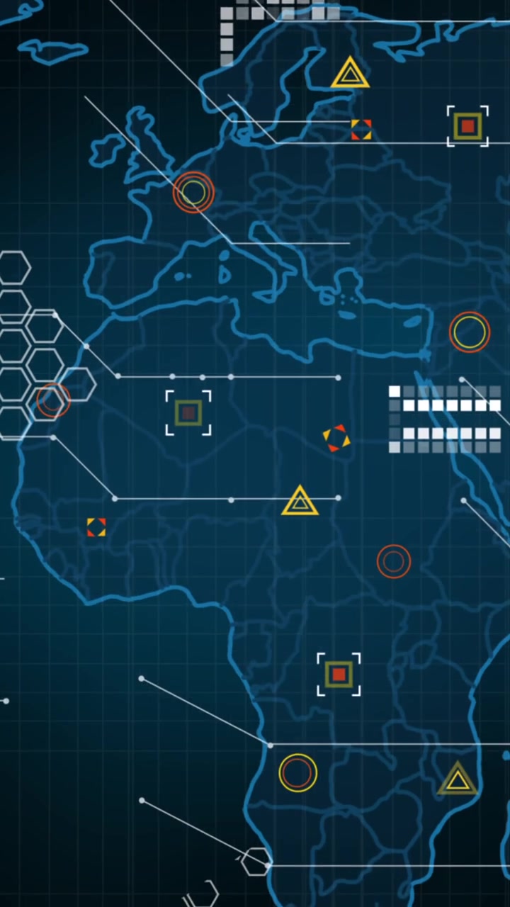 Animation of markers and data processing over world map