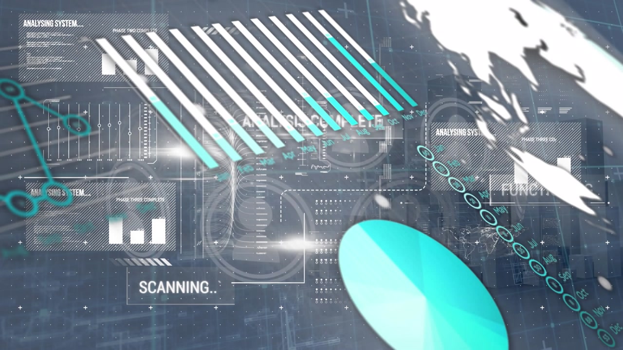 Animation of data processing over media icons