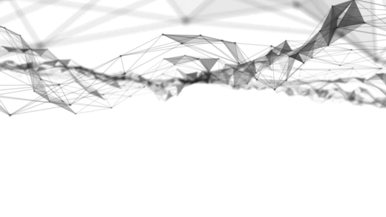 Plexus fantasy abstract technology. Abstract geometric background with moving lines, dots and triangles. Science. Medicine and technology. Loop animations