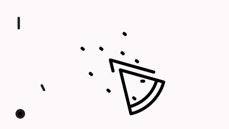 imágenes de animación de icono de entrega de pizza y canal alfa