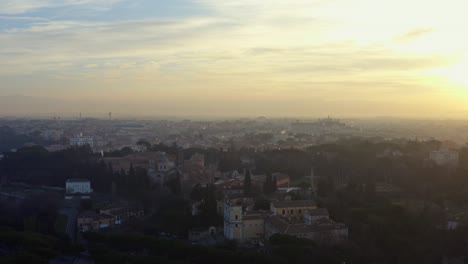 vista aérea del paisaje urbano de roma