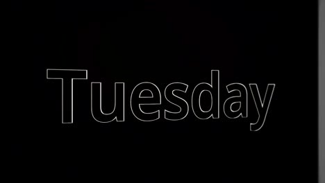 the word "tuesday" displayed in bold, sans-serif font.