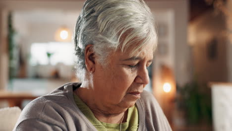 a thoughtful senior woman