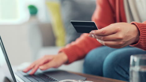 online shopping, laptop and woman hands