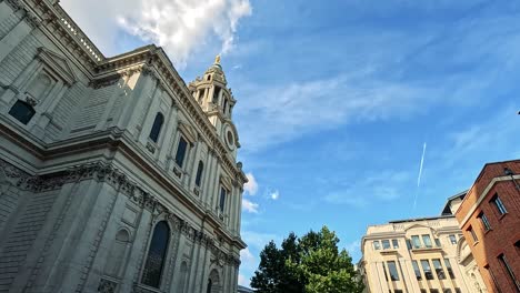 street scene near st. paul's cathedral, london