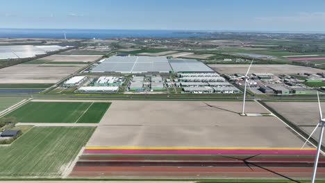 large scale data center, bits and bytes, server space, cloud services, building exterior. aerial view.