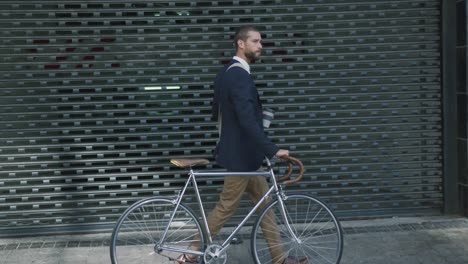 young professional man on the go