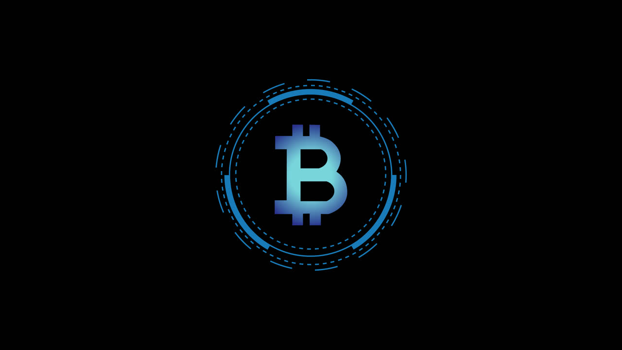 Bitcoin Logo with Futuristic Design