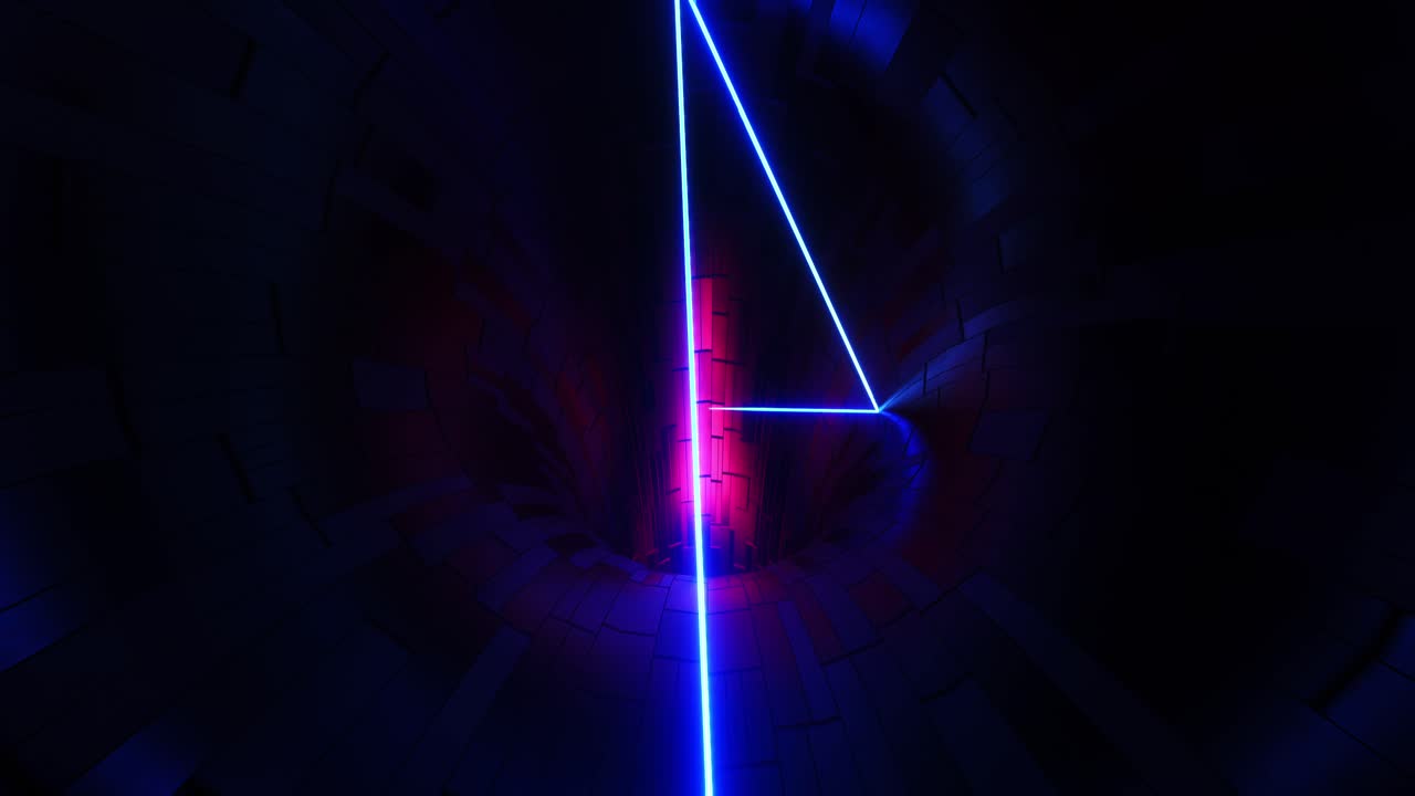 A laser moving in a circular tunnel. Infinitely looped animation