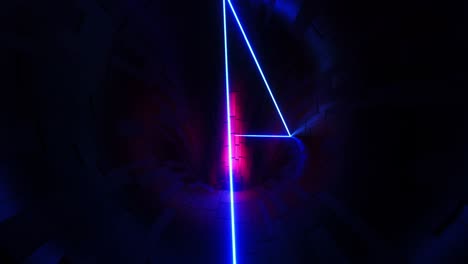 a laser moving in a circular tunnel. infinitely looped animation