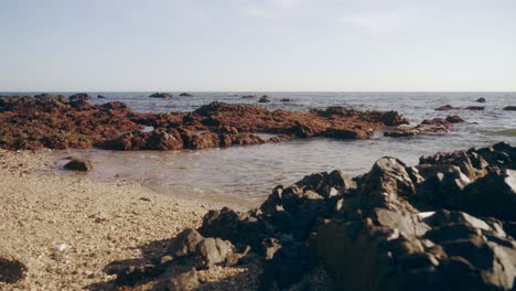 empty rocky mediterranean sea beach