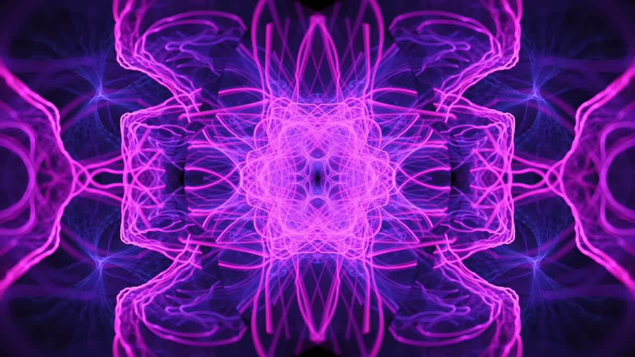 Ipnotici, intricati e fluidi motivi geometrici di mandala, estasi astratta frattale, ciclo infinito di flusso energetico di risveglio spirituale, vortici fantastici di ritmo visivo