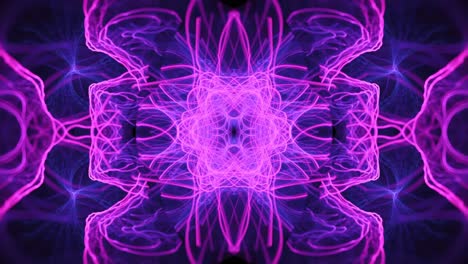 hipnótico intrincado flujo de patrones geométricos de mandala, éxtasis abstracto fractal, bucle sin fin de despertar espiritual flujo de energía, latidos visuales remolinos de fantasía