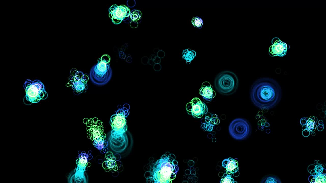 반지 모양 입자 애니메이션 모션 그래픽