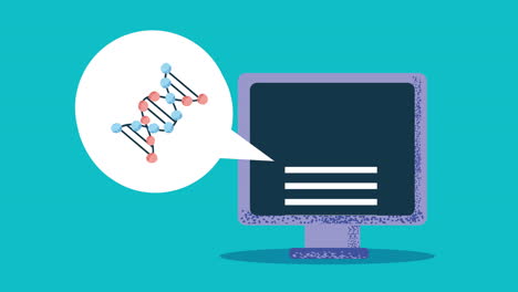 ricerca sul dna sullo schermo del computer