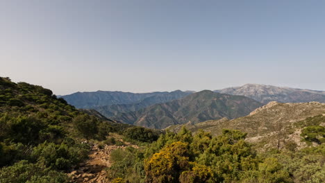 4k shot of mountains and beautiful nature landscape at la concha, marbella, spain