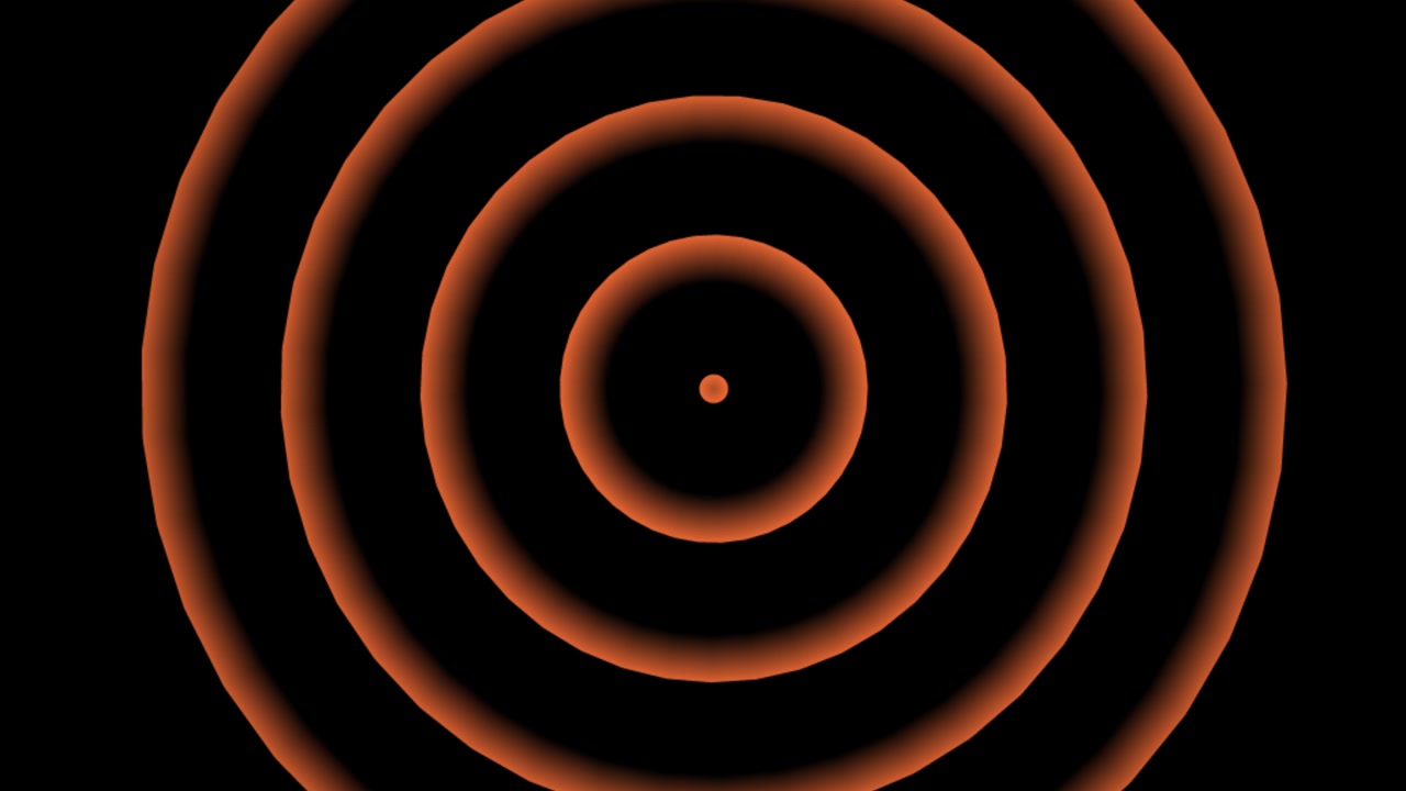 Motion graphics de animação de formas de onda sonora em fundo preto