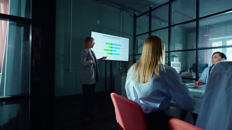 Business Presentation to a Team
