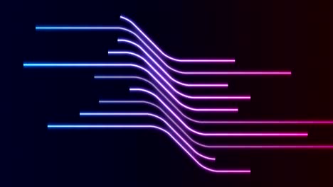 líneas de láser de neón púrpura azul animación de video abstracta