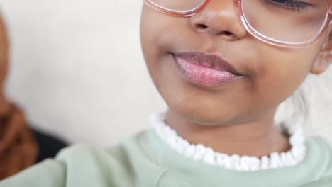 closeup of a child's face