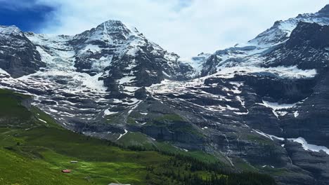 mountainscape of mount eiger in the bernese alps, switzerland