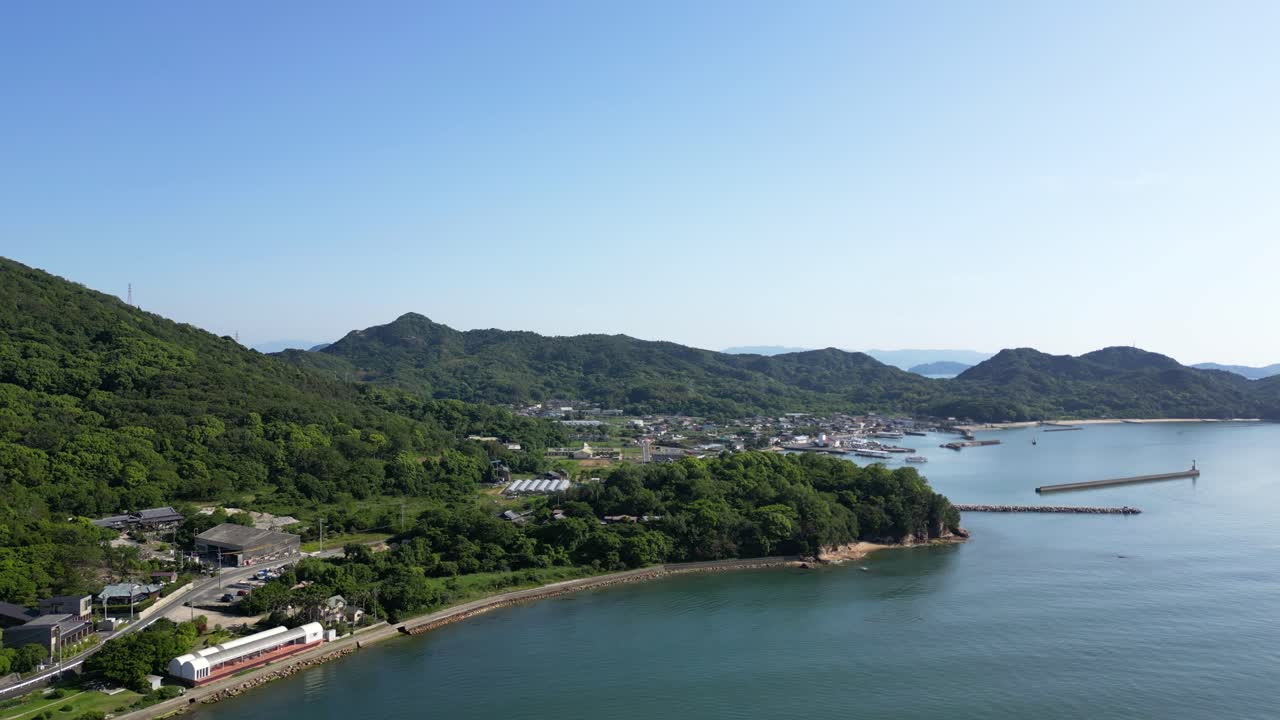 Setouchi Triennale site Teshima island from drone
