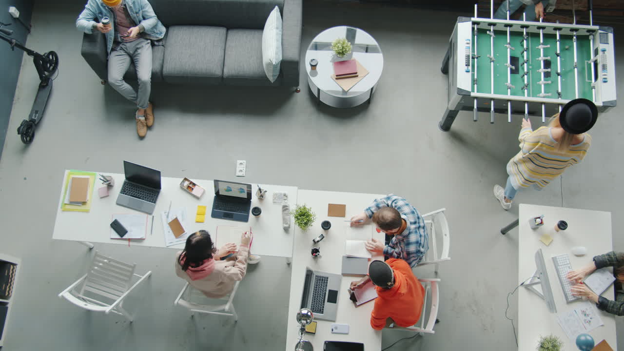 Modern Open-Plan Office with Coworking Area