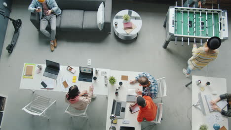 modern open-plan office with coworking area