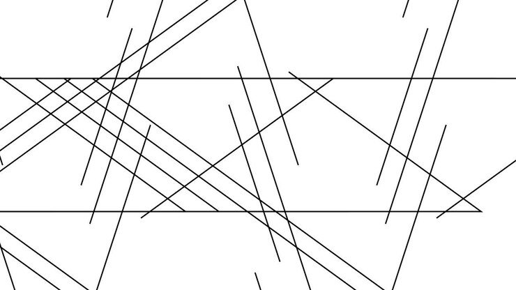 Abstract Line star lighting moving black color on white background seamless looping animation 4K with copy space