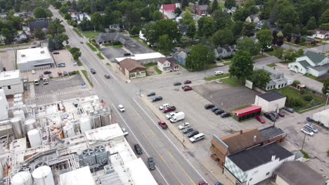 Big-rapids-michigan-drone-aerial-stock-footage