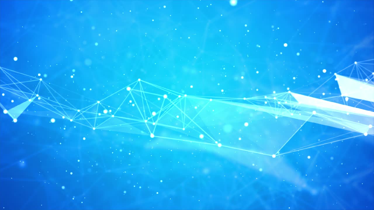 연결된 점과 선을 가진 기하학적 추상적인 루프 배경.