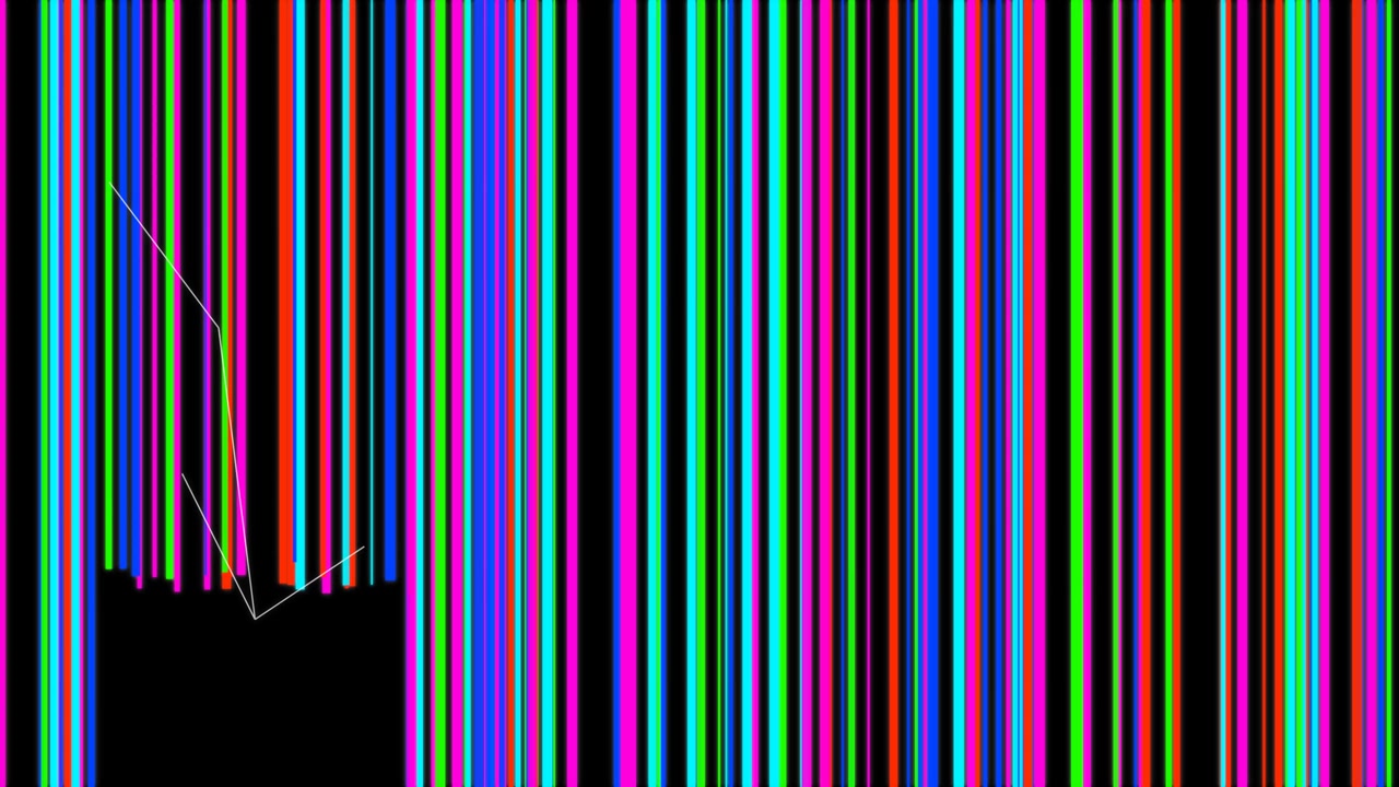 Abstrakt digital glitch-effekt med vertikala färgglada linjer